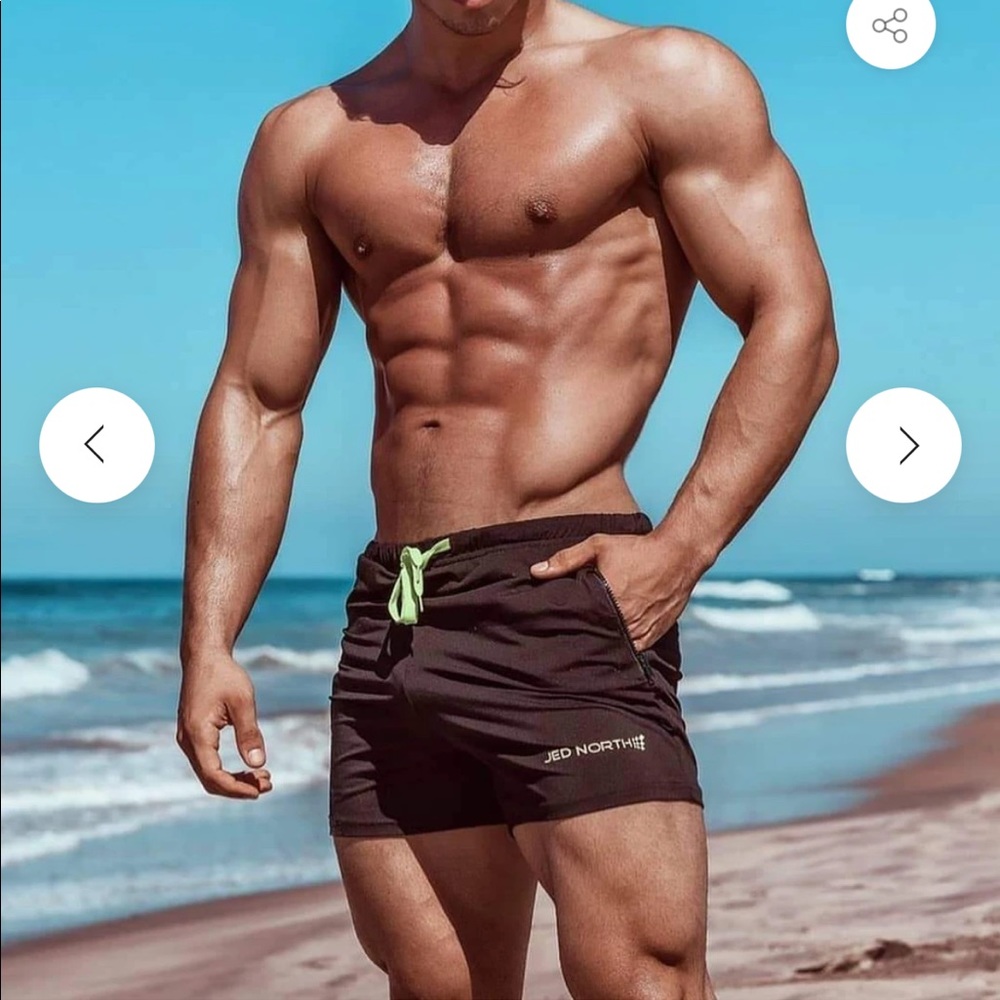 JED north black workout lifter shorts